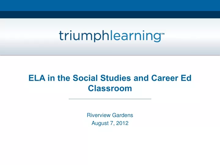 ela in the social studies and career ed classroom
