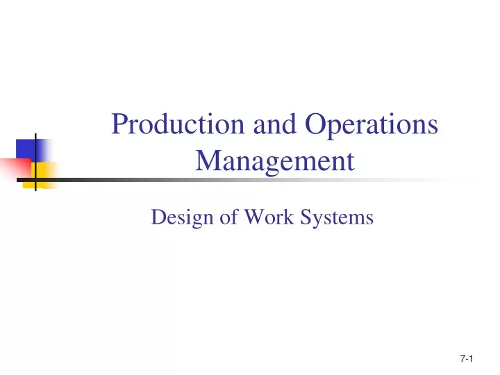 design of work systems