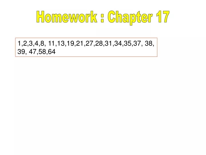 homework chapter 17