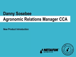 Danny Sosebee  Agronomic Relations Manager CCA