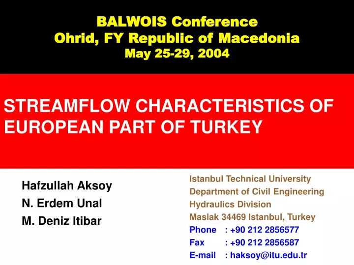 balwois conference ohrid fy republic of macedonia