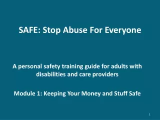 SAFE: Stop Abuse For Everyone