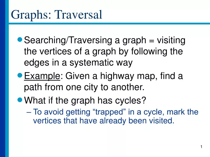 graphs traversal
