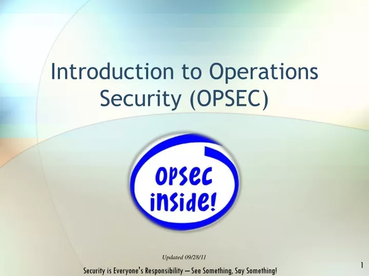 introduction to operations security opsec