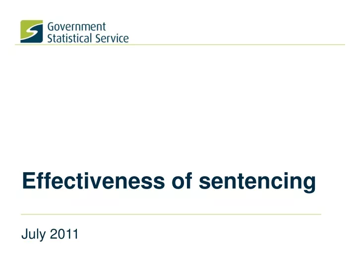effectiveness of sentencing
