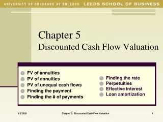 Chapter 5 Discounted Cash Flow Valuation