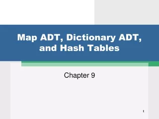 Map ADT, Dictionary ADT, and Hash Tables