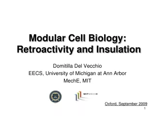 Modular Cell Biology:  Retroactivity and Insulation