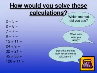 How would you solve these calculations?