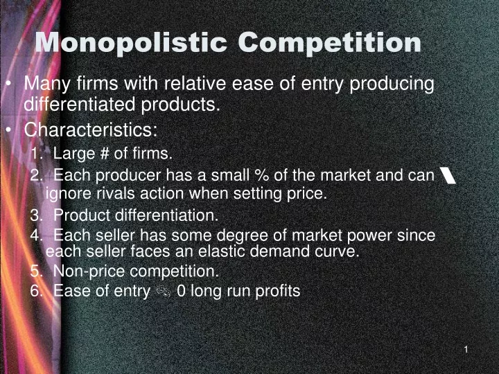 monopolistic competition