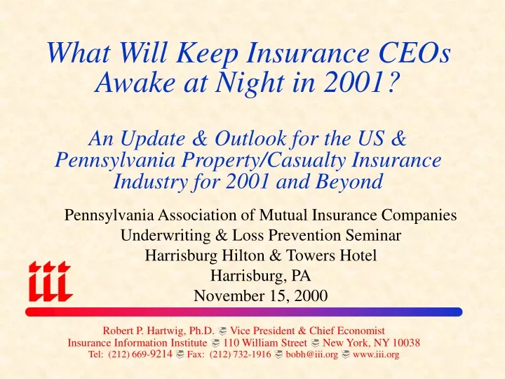 what will keep insurance ceos awake at night