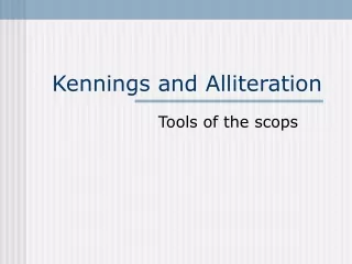 Kennings and Alliteration