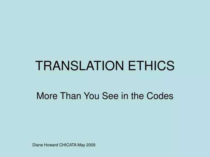 translation ethics