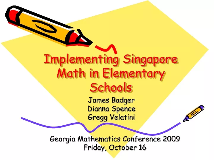 implementing singapore math in elementary schools