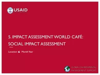 5. Impact Assessment World Café: Social impact assessment