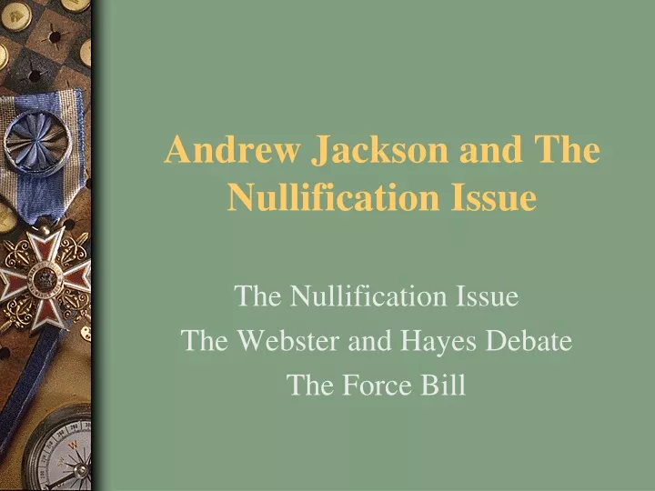 andrew jackson and the nullification issue