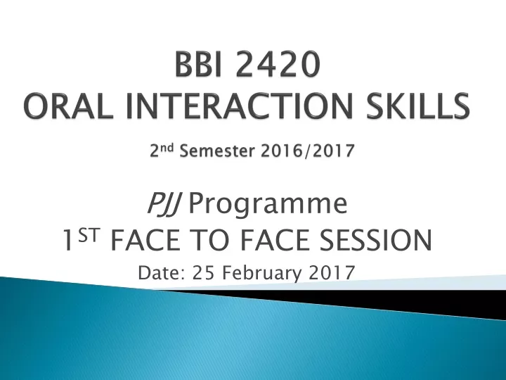 bbi 2420 oral interaction skills 2 nd semester 2016 2017