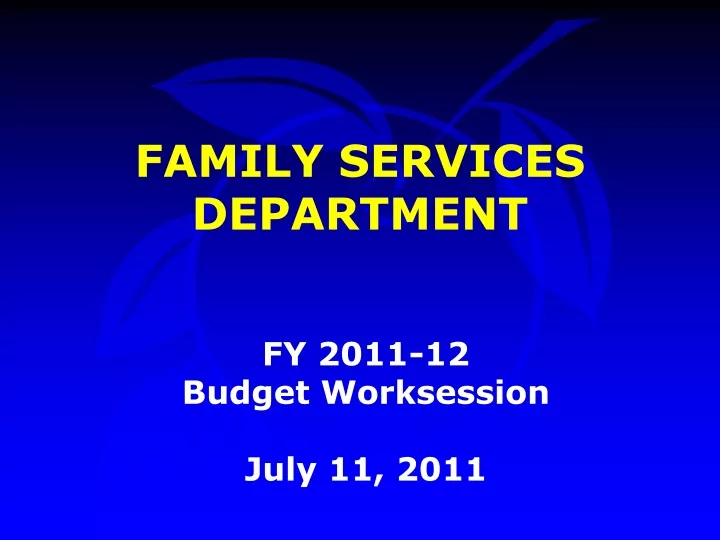 family services department