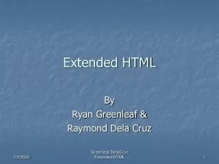 Extended HTML