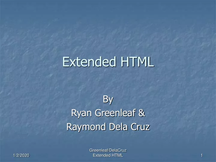 extended html