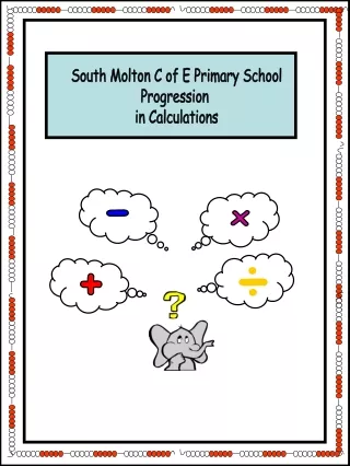 South Molton C of E Primary School Progression  in Calculations