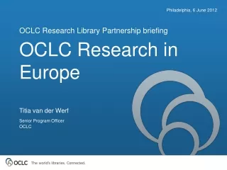 OCLC Research in Europe