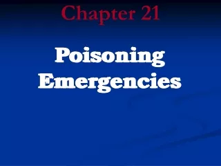 Poisoning Emergencies