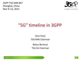 “5G” timeline in 3GPP