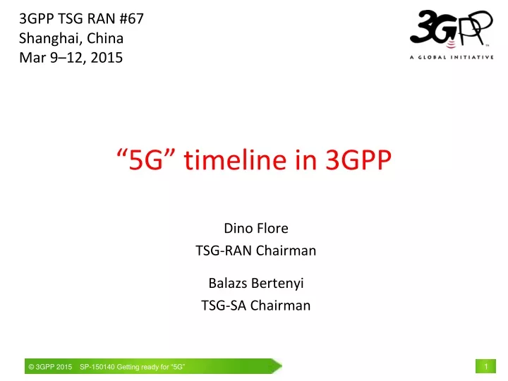 5g timeline in 3gpp