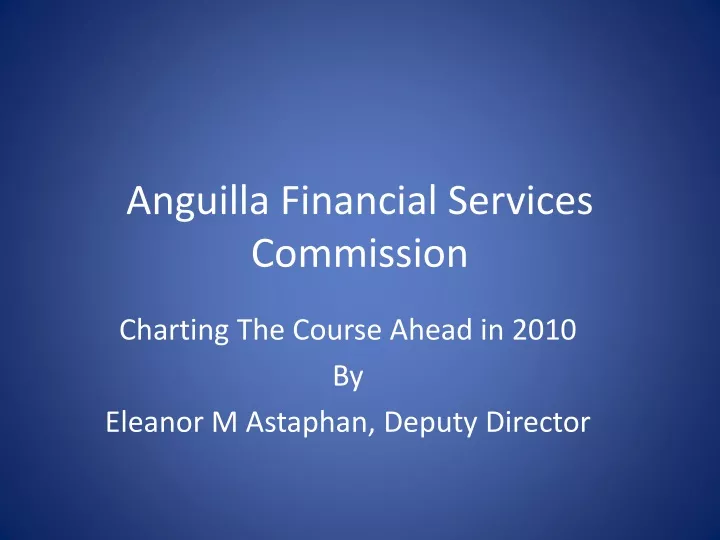 anguilla financial services commission
