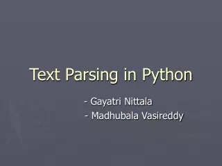 Text Parsing in Python