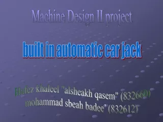 Machine Design II project