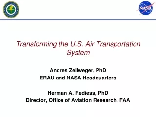 Transforming the U.S. Air Transportation System