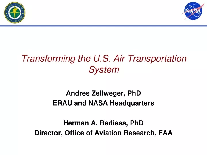 transforming the u s air transportation system