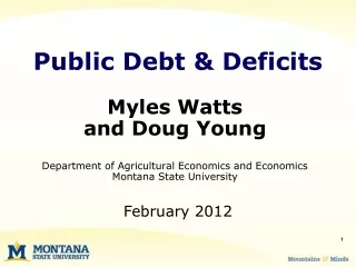 Public Debt &amp; Deficits