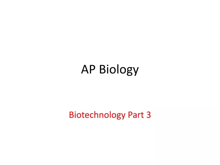 ap biology