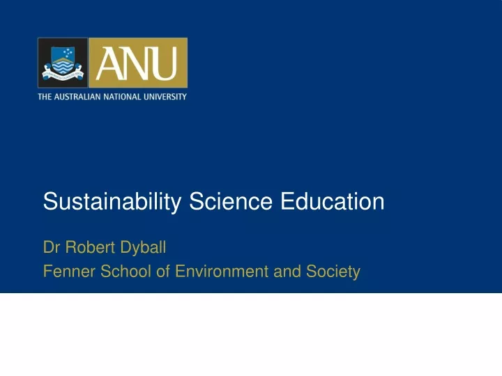 sustainability science education