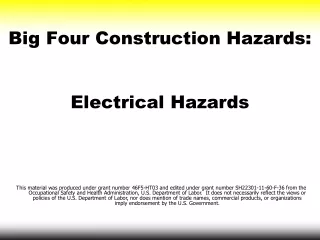 Big Four Construction Hazards: Electrical Hazards