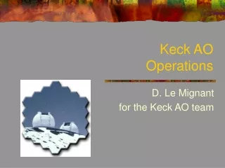Keck AO Operations