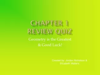 Chapter 1  review quiz