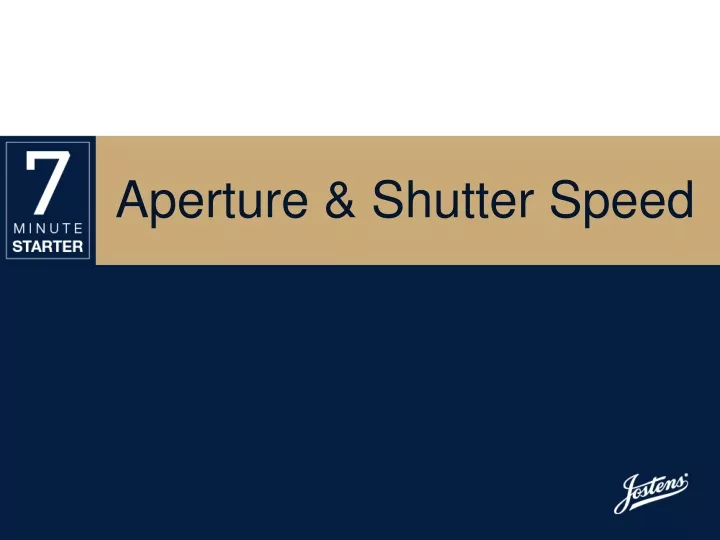 aperture shutter speed