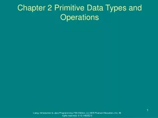 Chapter 2 Primitive Data Types and Operations