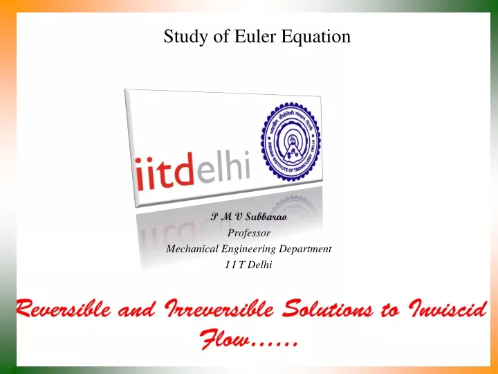 study of euler equation