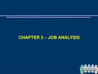 CHAPTER 3 – JOB ANALYSIS