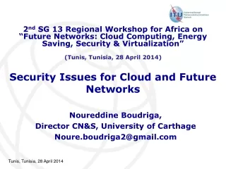 Security Issues for Cloud and Future Networks