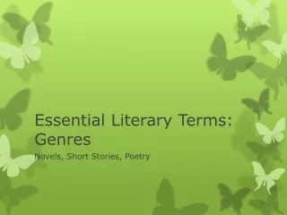 Essential Literary Terms: Genres