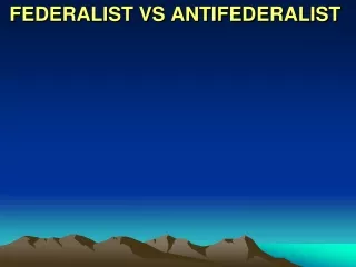 Federalist vs Antifederalist