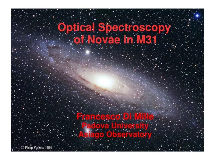 optical spectroscopy of novae in m31