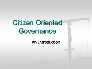 Citizen Oriented Governance