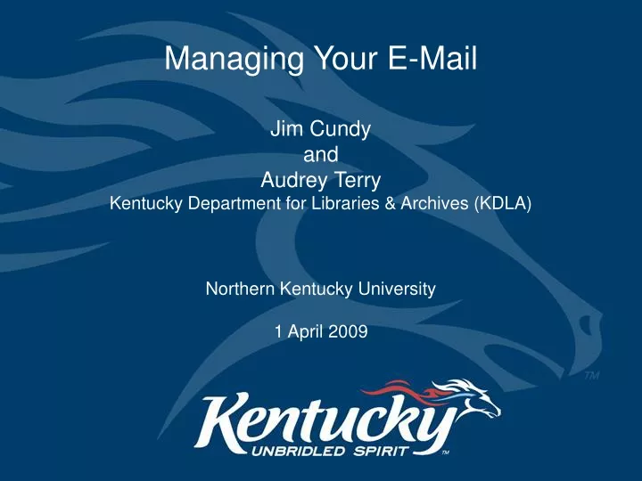 managing your e mail jim cundy and audrey terry